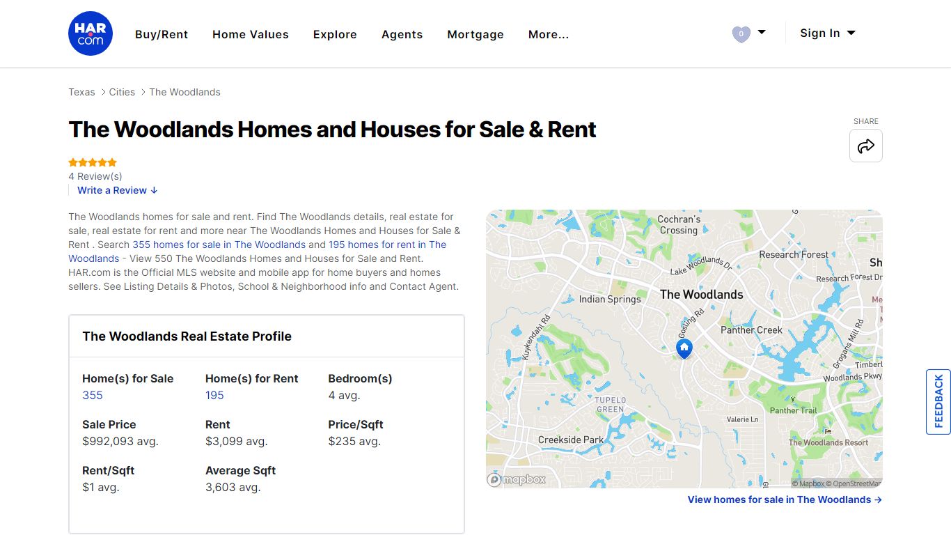 The Woodlands Homes and Houses for Sale & Rent - HAR.com